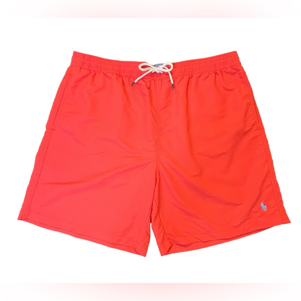 Polo Ralph Lauren Mens Big & Tall Traveler Swim Trunks Starboard Red LT NWOT